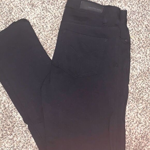 Calvin Klein Jeans - Black Leggings - Size 6 - Picture 1 of 4